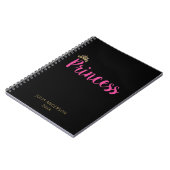 プリンセスピンクスクリプトフォントクラウン ノートブック (左側)