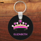 プリンセスピンクティアラ黒人名娘 キーホルダー (正面)