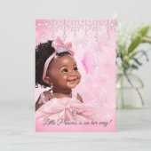 プリンセスピンクバタフライベビーシャワーエスニック 招待状 (スタンド正面)