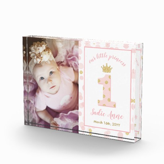 プリンセスピンクファースト誕生日記念 フォトブロック (右)