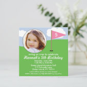 プリンセスピンクホールインワンフォトミニゴルフパーティー 招待状 (スタンド正面)