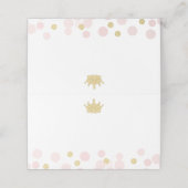 プリンセスピンク及び金ゴールドグリッター紙吹雪食品 プレイスカード (外部開封)