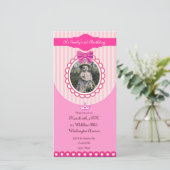 プリンセスピンク誕生日フォトカード招待状 (スタンド正面)
