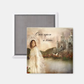 プリンセスファンタジー城結婚式の贈り物 マグネット (正面/裏面)