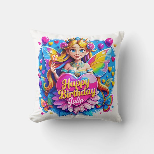 プリンセスフェアリーきらめくウィンドイラストレーション クッション (正面)