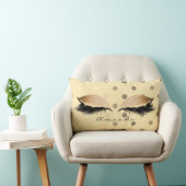 プリンセスフェイク金ゴールドグリッターラッシュネームドット ランバークッション (椅子)