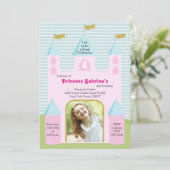 プリンセスフォトバースデーパーティーキャッスル 招待状 (スタンド正面)