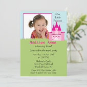 プリンセスフォト誕生日招待状 招待状 (スタンド正面)