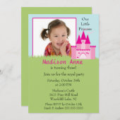 プリンセスフォト誕生日招待状 招待状 (正面/裏面)