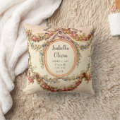 プリンセスフランスのヴィンテージフローラベビー名統計 クッション (ブランケット)