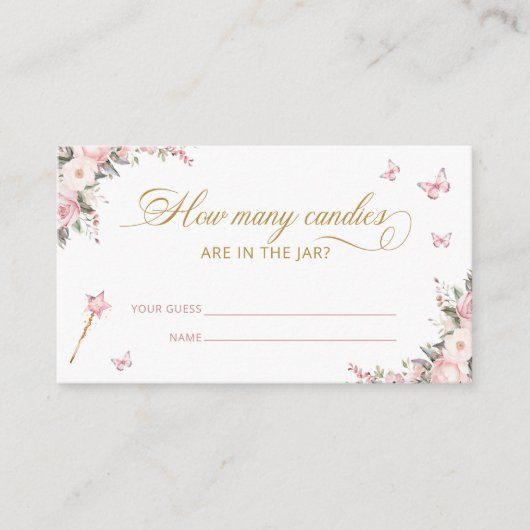 プリンセスフローラベビー推測キャンディカードの数 エンクロージャーカード (正面)