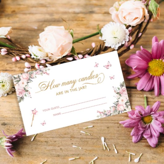 プリンセスフローラベビー推測キャンディカードの数 エンクロージャーカード