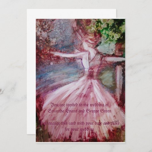 「プリンセスブライド」結婚式招待状 招待状 (正面/裏面)