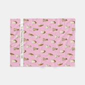 プリンセスブランケット(名前またはメッセージ) フリースブランケット (正面(横))