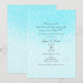 プリンセスブルーエレガントストーリーブックスワールウェディング 招待状 (正面/裏面)