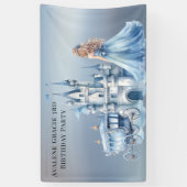 プリンセスブルーキャリッジターニング3バースデーパーティー 横断幕 (縦)