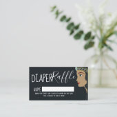 プリンセスブルーベビーシャワーおむつラッフルチケット エンクロージャーカード (スタンド正面)