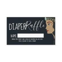 プリンセスブルーベビーシャワーおむつラッフルチケット