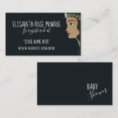 プリンセスブルーベビーシャワーギフトレジストリ エンクロージャーカード (正面/裏面)