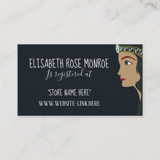 プリンセスブルーベビーシャワーギフトレジストリ エンクロージャーカード (正面)