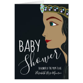 プリンセスブルーベビーシャワー招待状