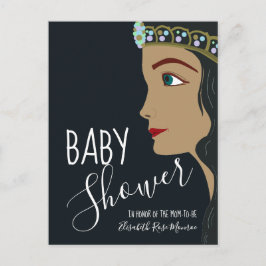 プリンセスブルーベビーシャワー招待状 インビテーションポストカード