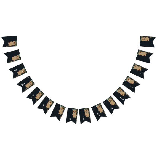 プリンセスブルーベビーシャワー バンティングフラッグ (全)