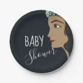 プリンセスブルーベビーシャワー ペーパープレート (正面)