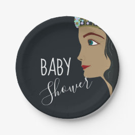 プリンセスブルーベビーシャワー ペーパープレート