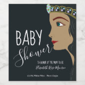 プリンセスブルーベビーシャワー ワインラベル (シングルラベル)