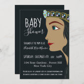 プリンセスブルーベビーシャワー 招待状 (正面/裏面)