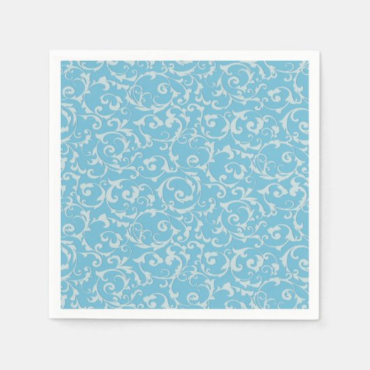 プリンセスブルー王室のストーリーブックフェアリーテールシック スタンダードカクテルナプキン (正面)