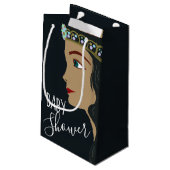 プリンセスブルー ベビーシャワー スモールペーパーバッグ (裏面アングル)