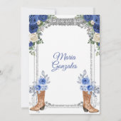 プリンセスブートシルバーネイビーキンセニェラ招待状 招待状 (裏面)