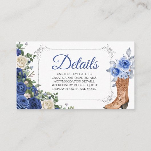 プリンセスブートシルバーネイビーキンセニェラ詳細カード エンクロージャーカード (正面)