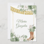 プリンセスブートセージグリーンキンセニェラ招待状 招待状 (裏面)