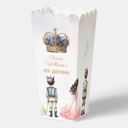 プリンセスプリンスクラウンツイン王室の誕生日ポップコーン フェイバーボックス (正面)