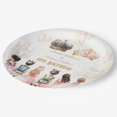 プリンセスプリンスツイン王室のクラウン誕生日 ペーパープレート (アングル)