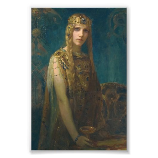 プリンセスヘレンが王冠をかぶる フォトプリント (正面)