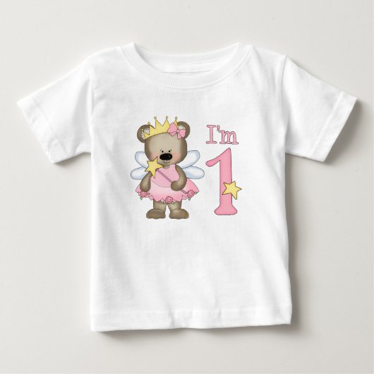 プリンセスベアの誕生日 ベビーTシャツ (正面)