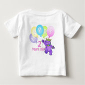 プリンセスベアーズ第2期名前をカスタムする ベビーTシャツ (裏面)
