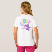 プリンセスベアーズ第5誕生日名前をカスタムする Tシャツ (裏面フル)