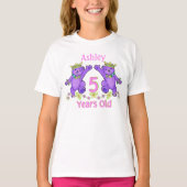 プリンセスベアーズ第5誕生日名前をカスタムする Tシャツ (正面)