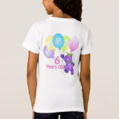 プリンセスベアーズ第6誕生日名前をカスタムする Tシャツ (裏面)