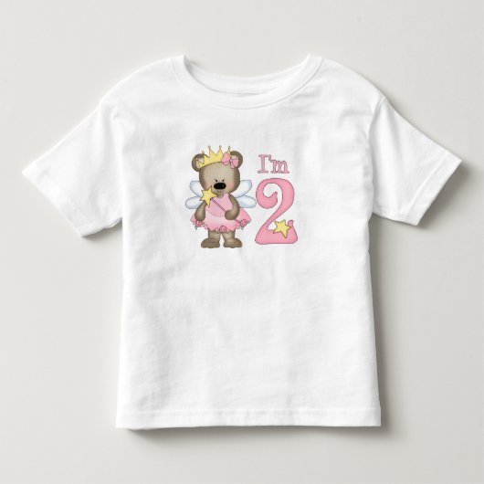 プリンセスベア2歳の誕生日 トドラーTシャツ (正面)