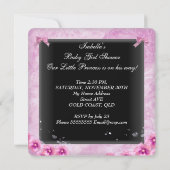 プリンセスベイビーシャワーガール アフリカ系アメリカ人 招待状 (裏面)