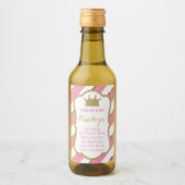 プリンセスベイビーシャワーミニワインボトルラベル ワインラベル (正面)