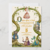 プリンセスベイビーシャワー　ワンス・アポン・ア・タイム 招待状 (正面)