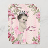 プリンセスベイビーシャワー 招待状 (正面/裏面)