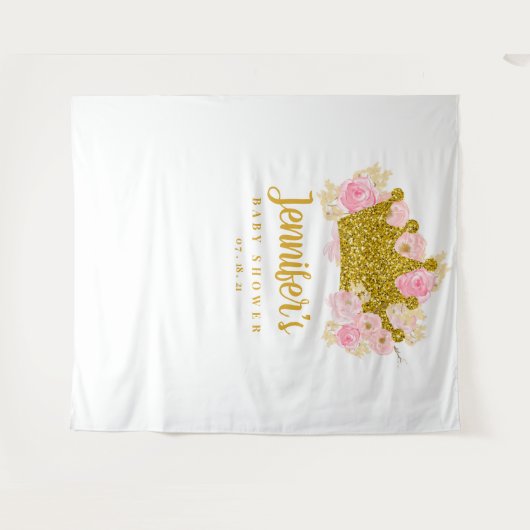 プリンセスベイビーシャワー 背景, フォトブース プロップ タペストリー (正面(横))